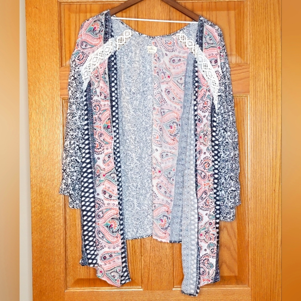 NWOT O'Neill Kimono Patchwork Paisley Sz M/L